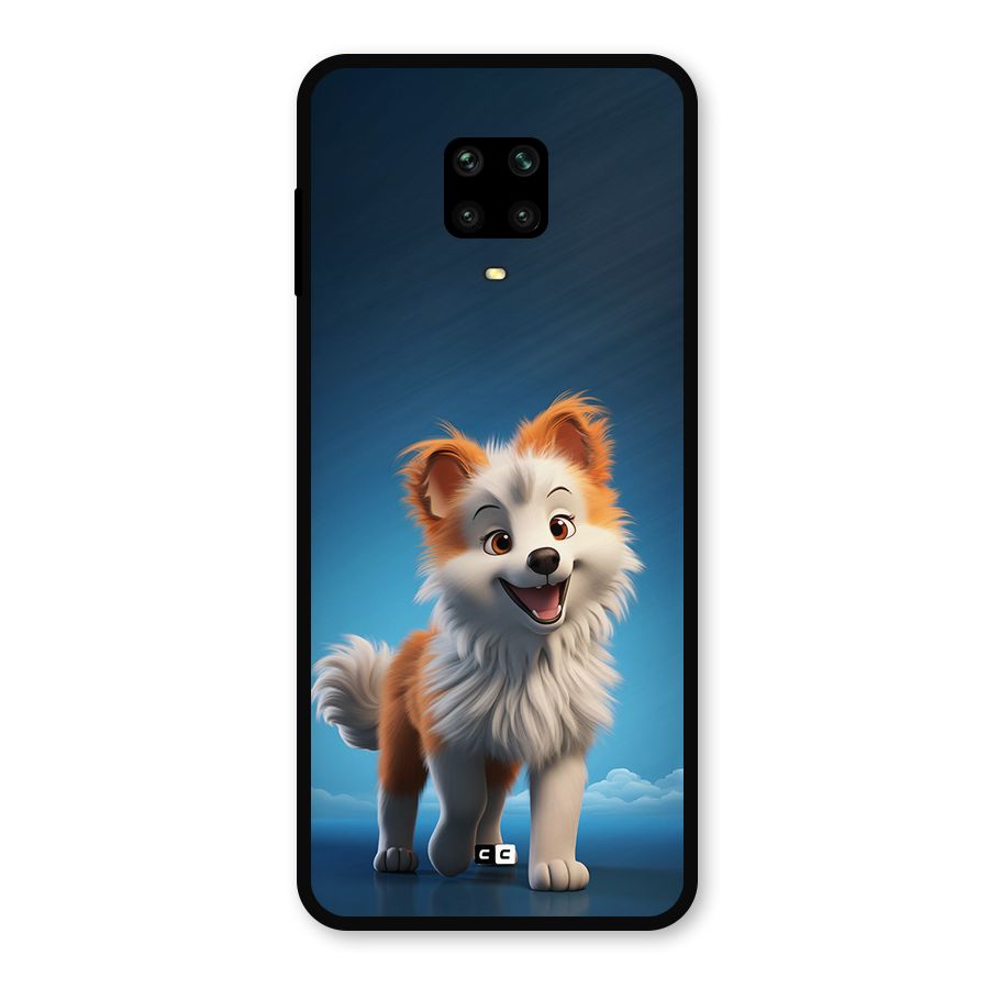 Cute Puppy Walking Metal Back Case for Redmi Note 10 Lite