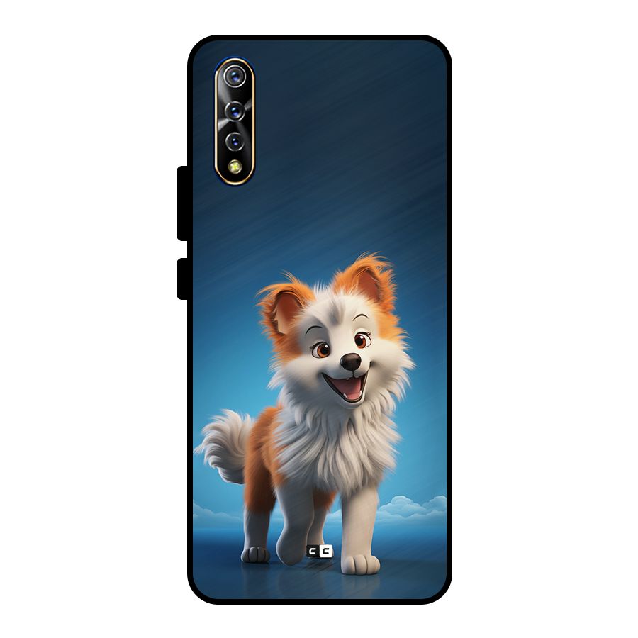 Cute Puppy Walking Metal Back Case for Vivo S1