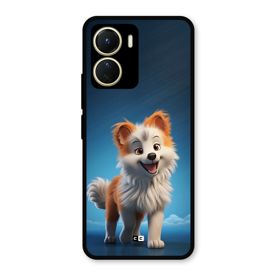 Cute Puppy Walking Metal Back Case for Vivo T2x