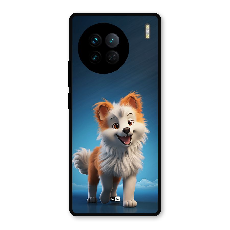Cute Puppy Walking Metal Back Case for Vivo X90