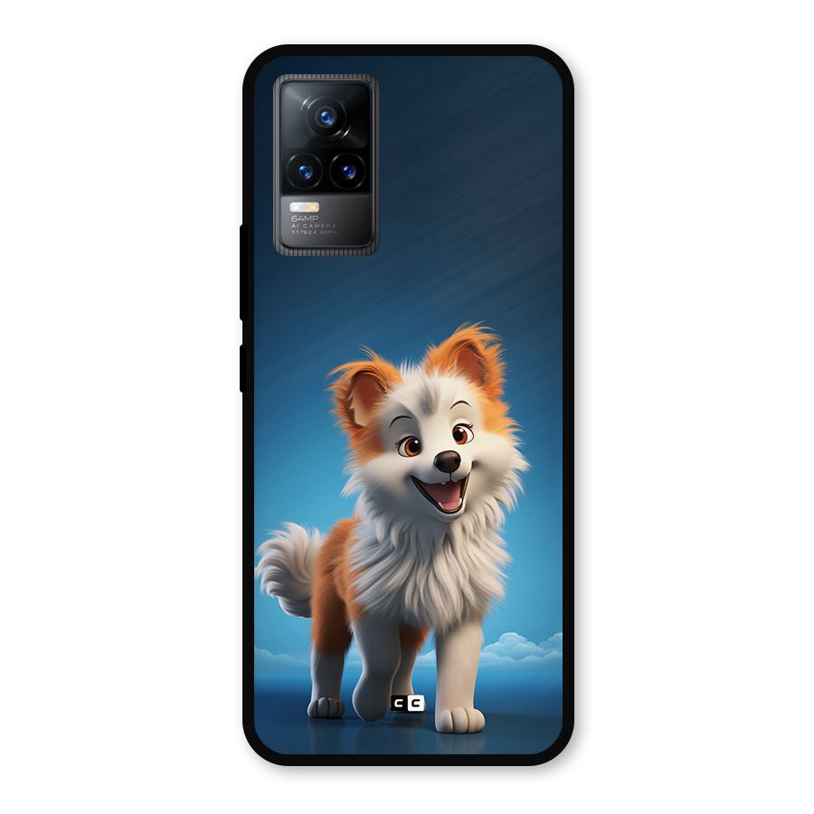Cute Puppy Walking Metal Back Case for Vivo Y73