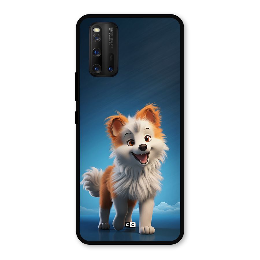 Cute Puppy Walking Metal Back Case for iQOO 3