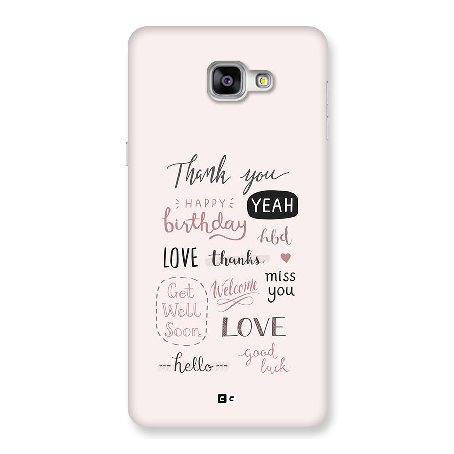 Cute Quotes Back Case for Galaxy A9