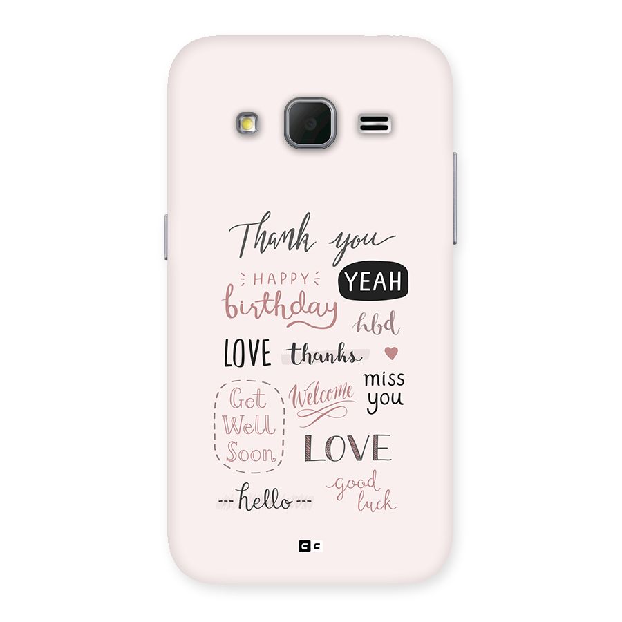 Cute Quotes Back Case for Galaxy Core Prime