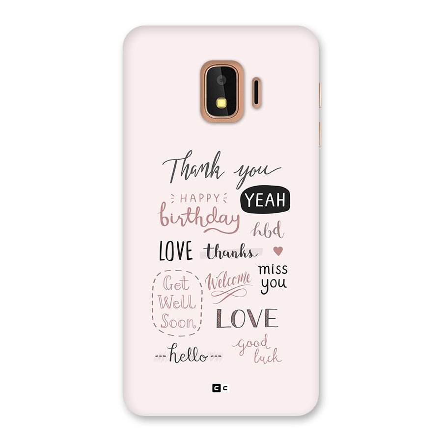 Cute Quotes Back Case for Galaxy J2 Core