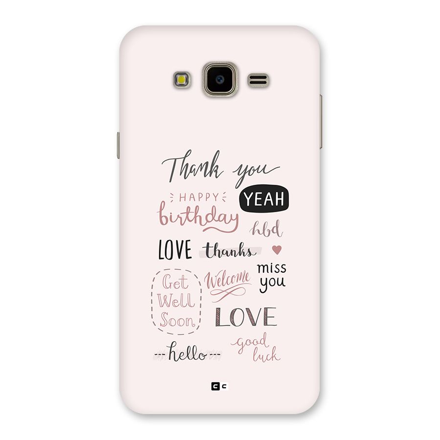 Cute Quotes Back Case for Galaxy J7 Nxt