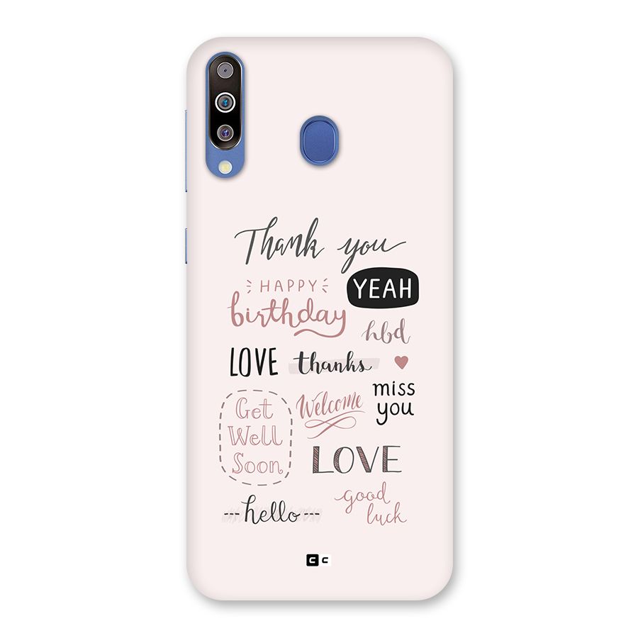 Cute Quotes Back Case for Galaxy M30