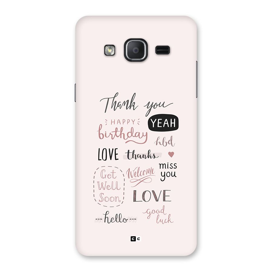 Cute Quotes Back Case for Galaxy On7 2015