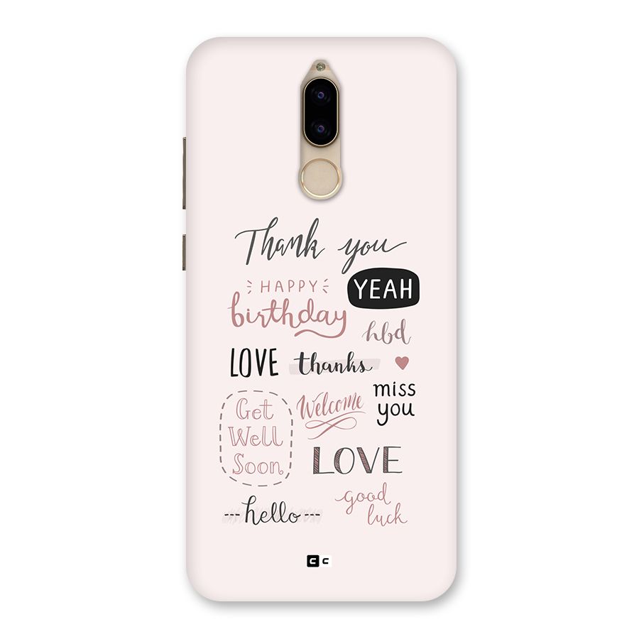 Cute Quotes Back Case for Honor 9i