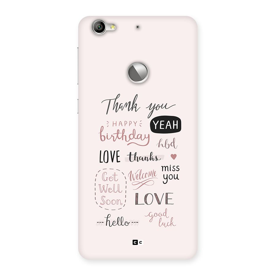 Cute Quotes Back Case for Le 1S