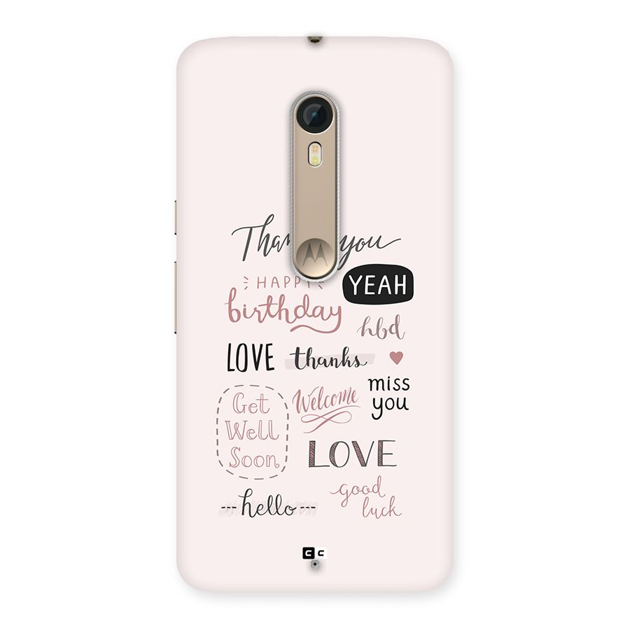 Cute Quotes Back Case for Moto X Style
