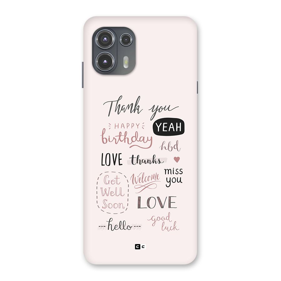 Cute Quotes Back Case for Motorola Edge 20 Fusion