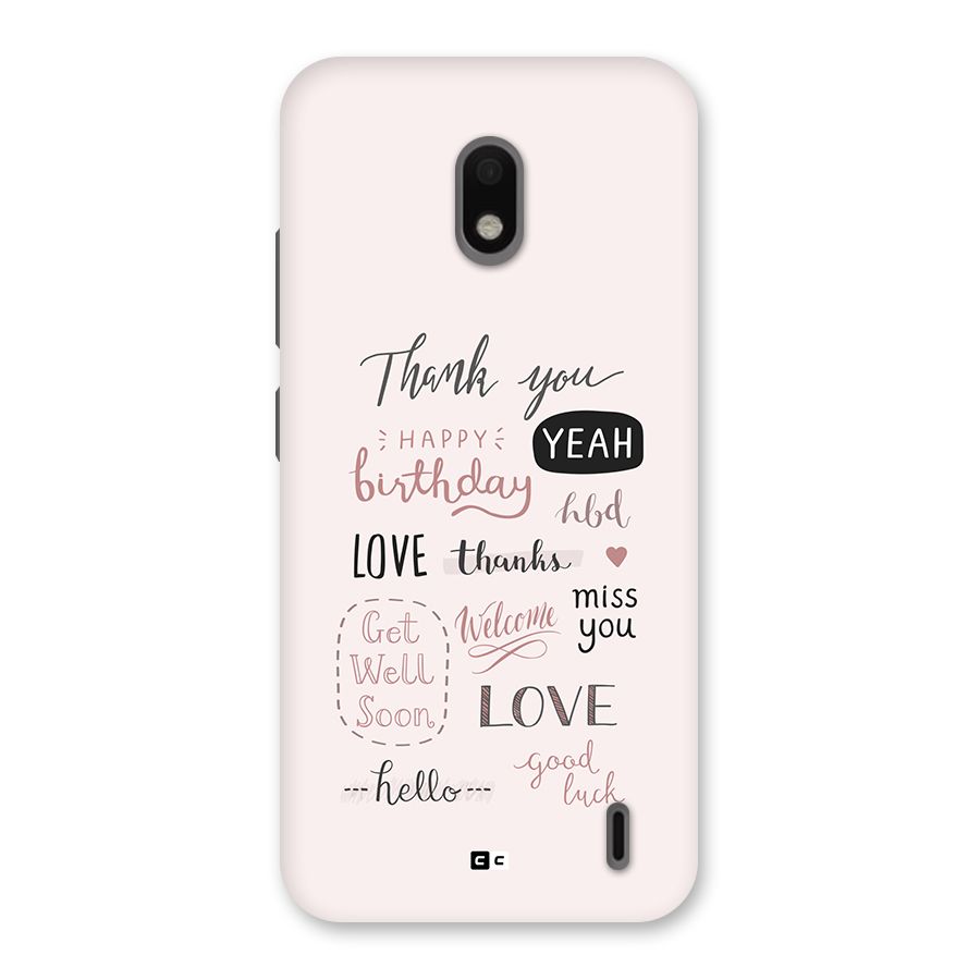 Cute Quotes Back Case for Nokia 2.2