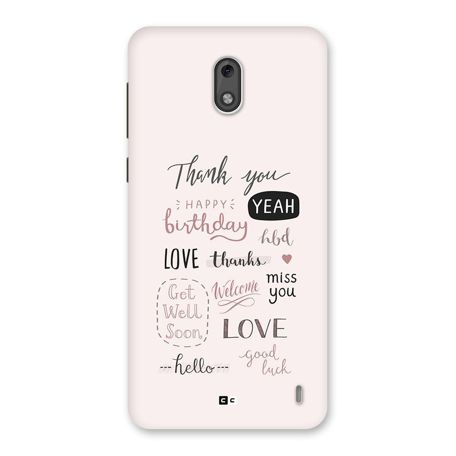 Cute Quotes Back Case for Nokia 2