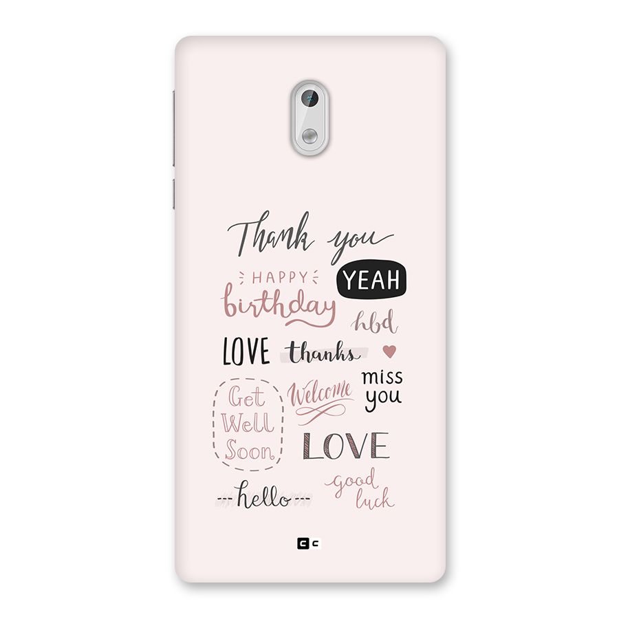 Cute Quotes Back Case for Nokia 3