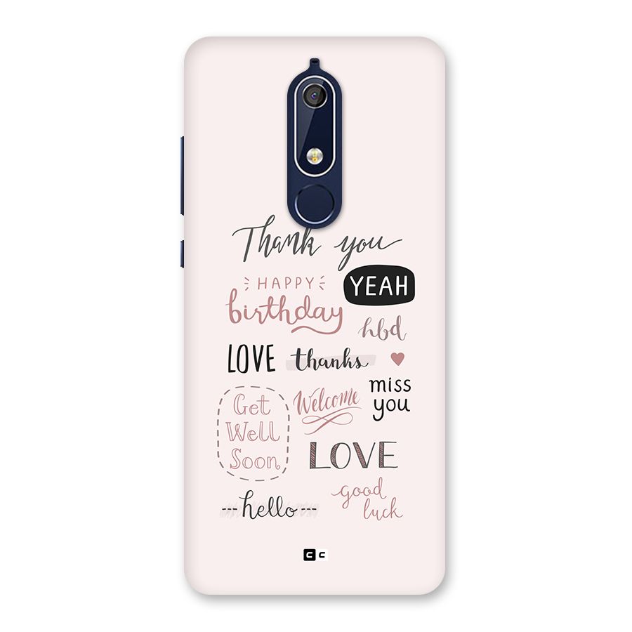Cute Quotes Back Case for Nokia 5.1