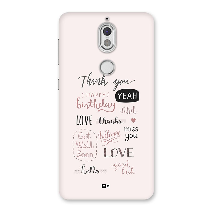 Cute Quotes Back Case for Nokia 7