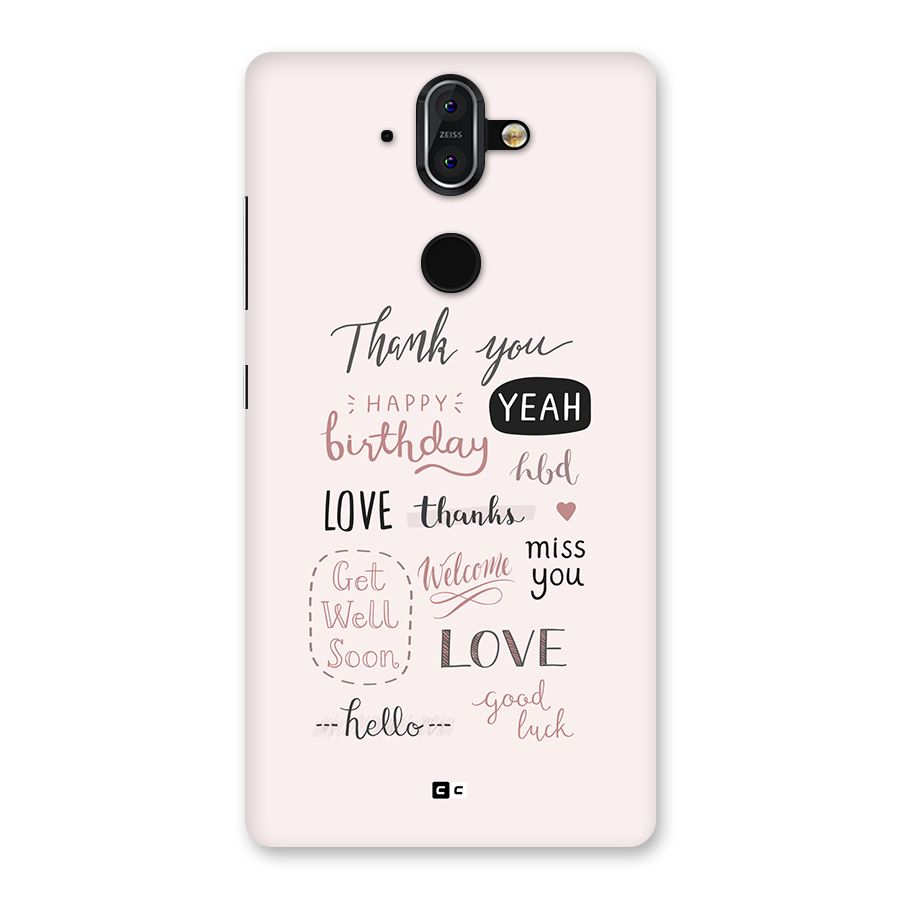 Cute Quotes Back Case for Nokia 8 Sirocco