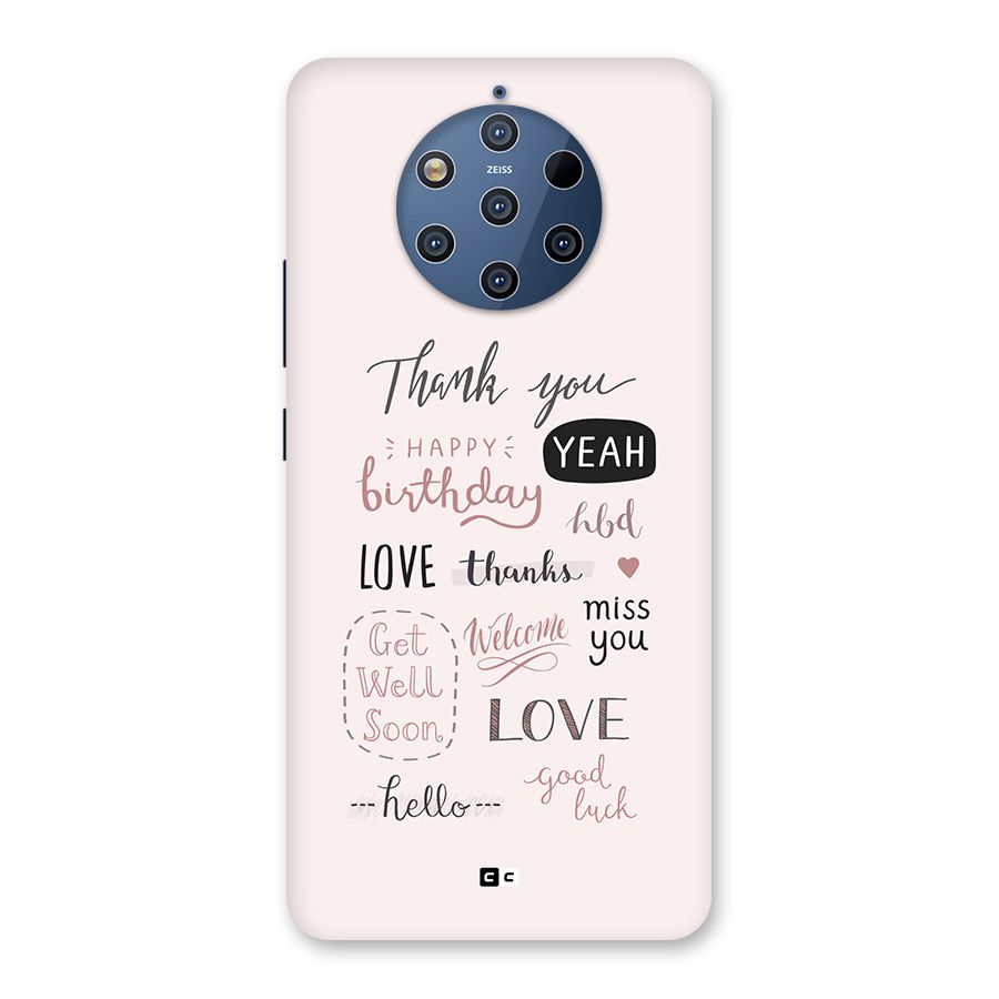 Cute Quotes Back Case for Nokia 9 PureView