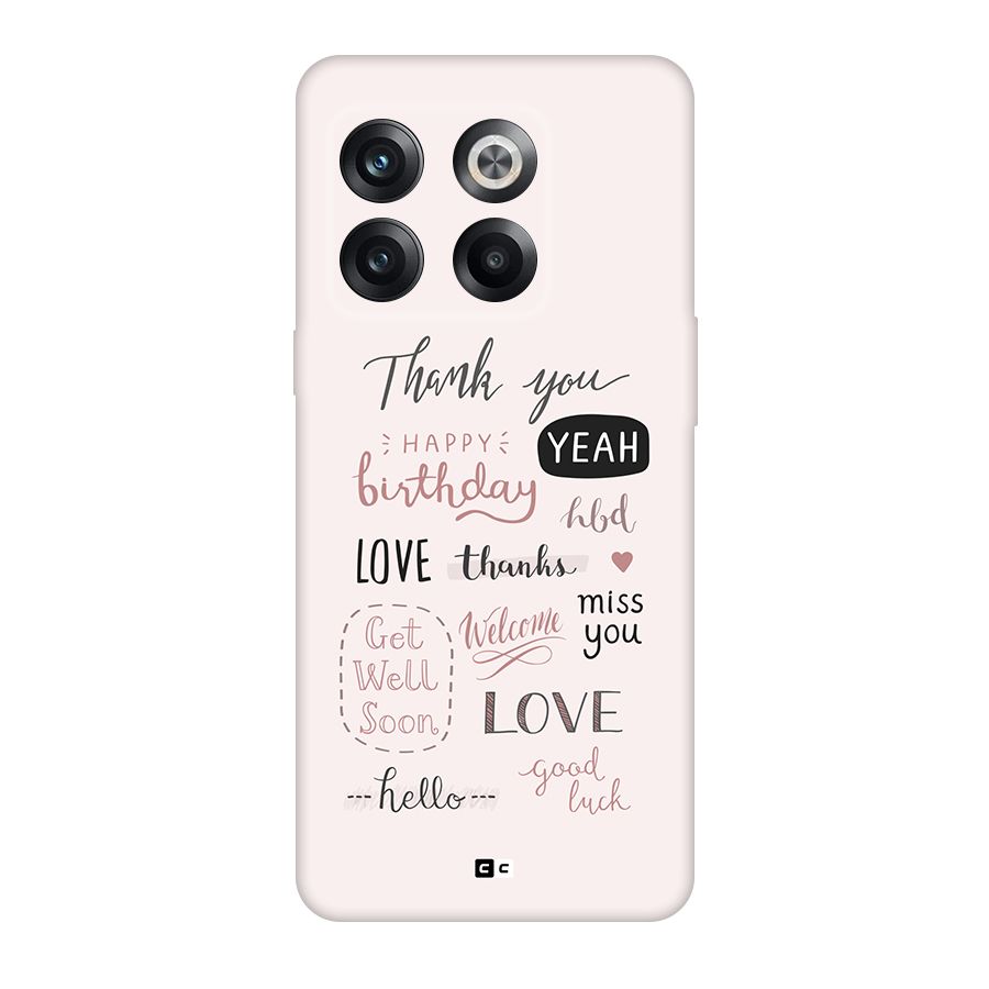 Cute Quotes Back Case for OnePlus 10T