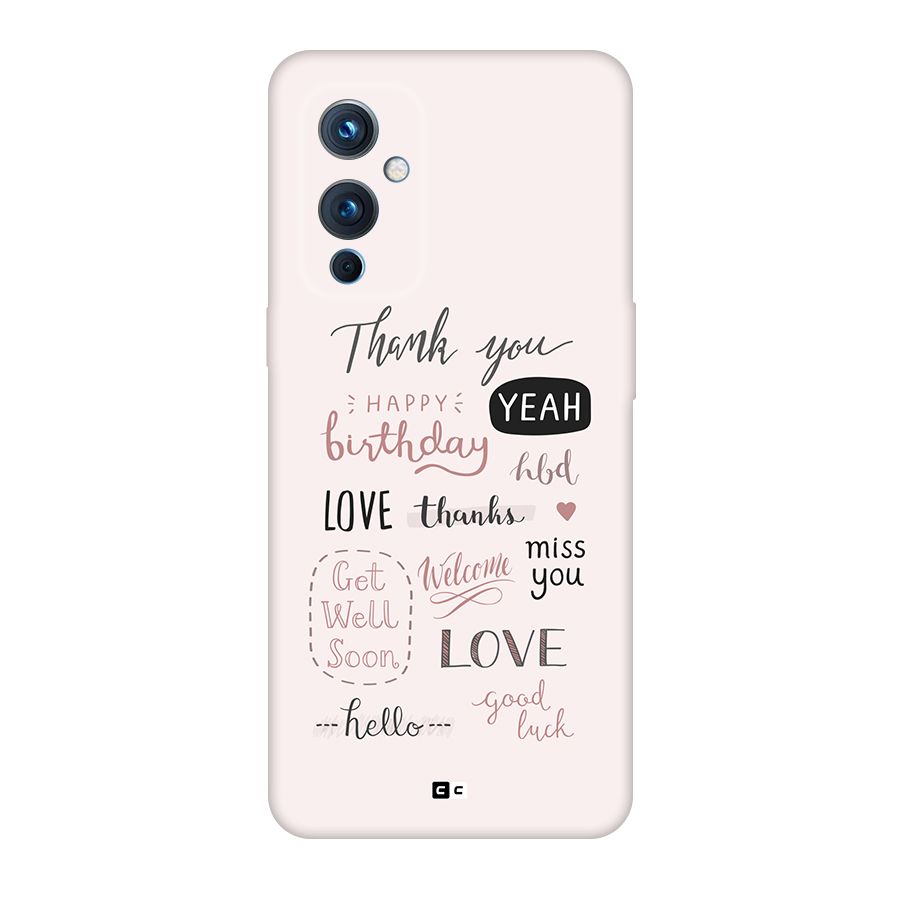 Cute Quotes Back Case for OnePlus 9