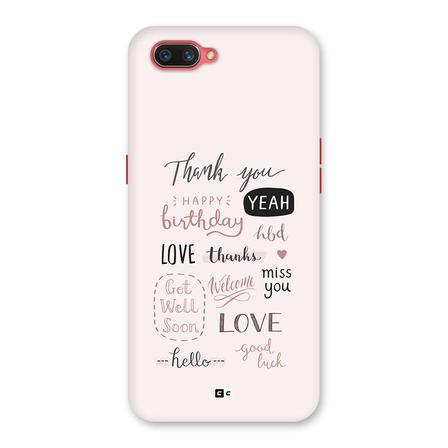 Cute Quotes Back Case for Oppo A3s