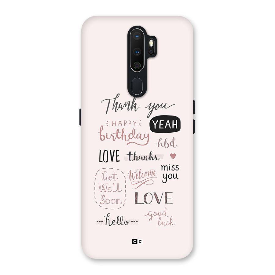 Cute Quotes Back Case for Oppo A5 (2020)