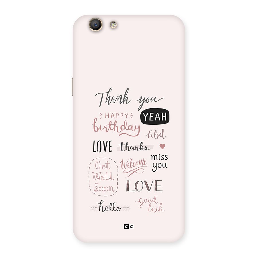 Cute Quotes Back Case for Oppo F1s