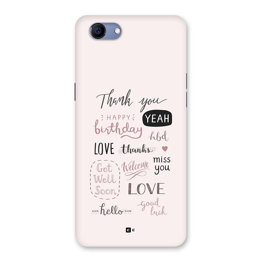 Cute Quotes Back Case for Realme 1