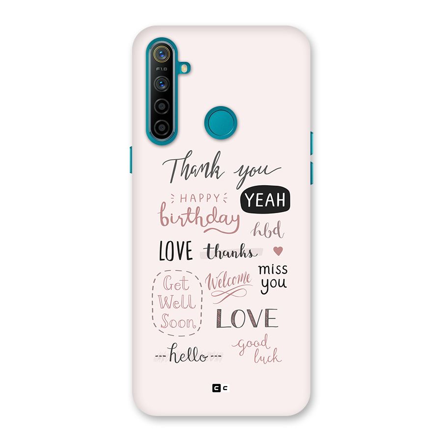 Cute Quotes Back Case for Realme 5i