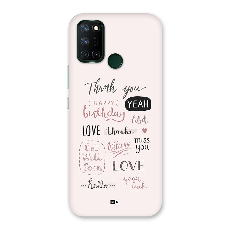 Cute Quotes Back Case for Realme 7i