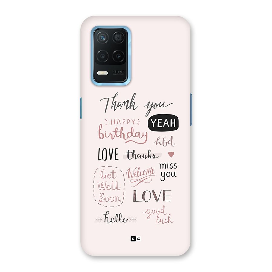 Cute Quotes Back Case for Realme 8s 5G