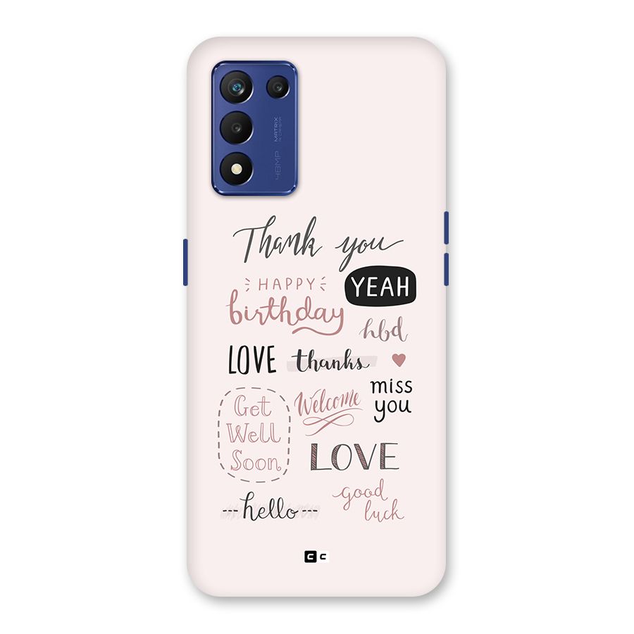 Cute Quotes Back Case for Realme 9 5G Speed