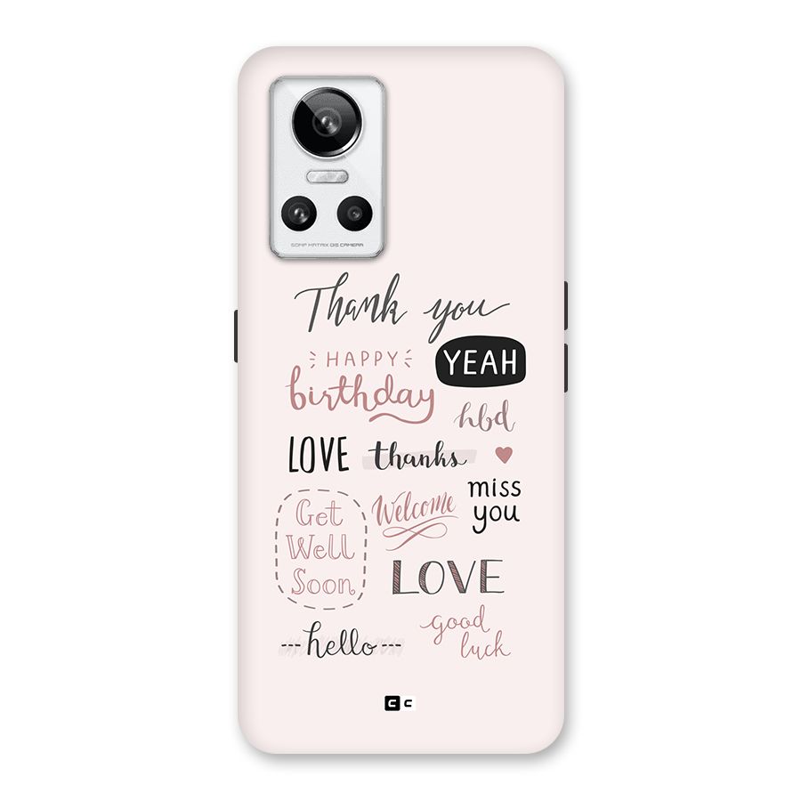 Cute Quotes Back Case for Realme GT Neo 3