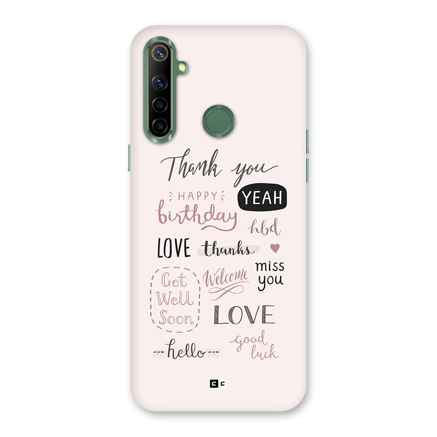 Cute Quotes Back Case for Realme Narzo 10