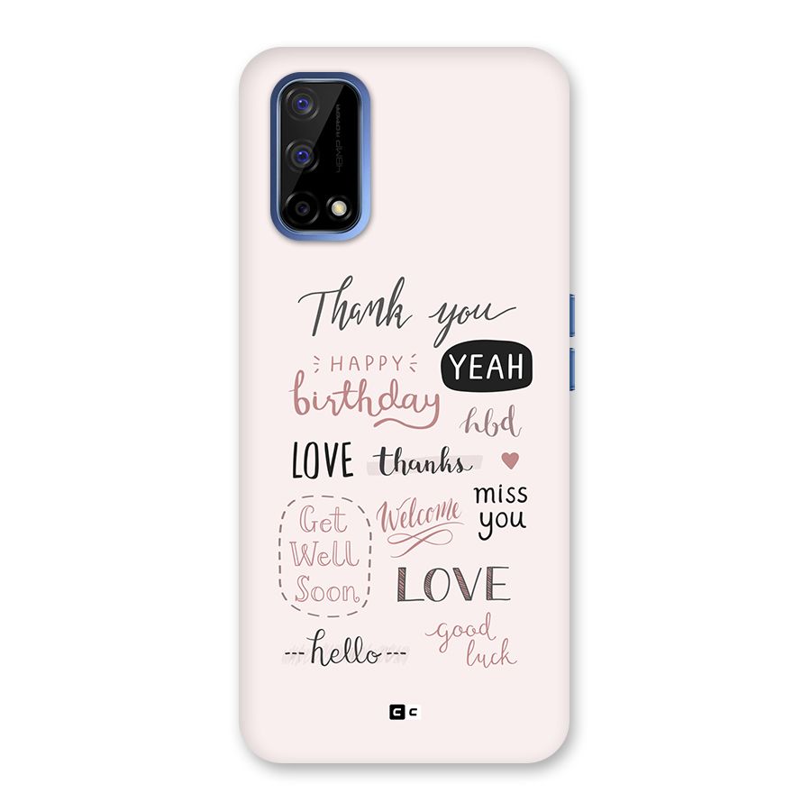 Cute Quotes Back Case for Realme Narzo 30 Pro