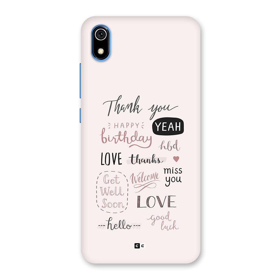 Cute Quotes Back Case for Redmi 7A
