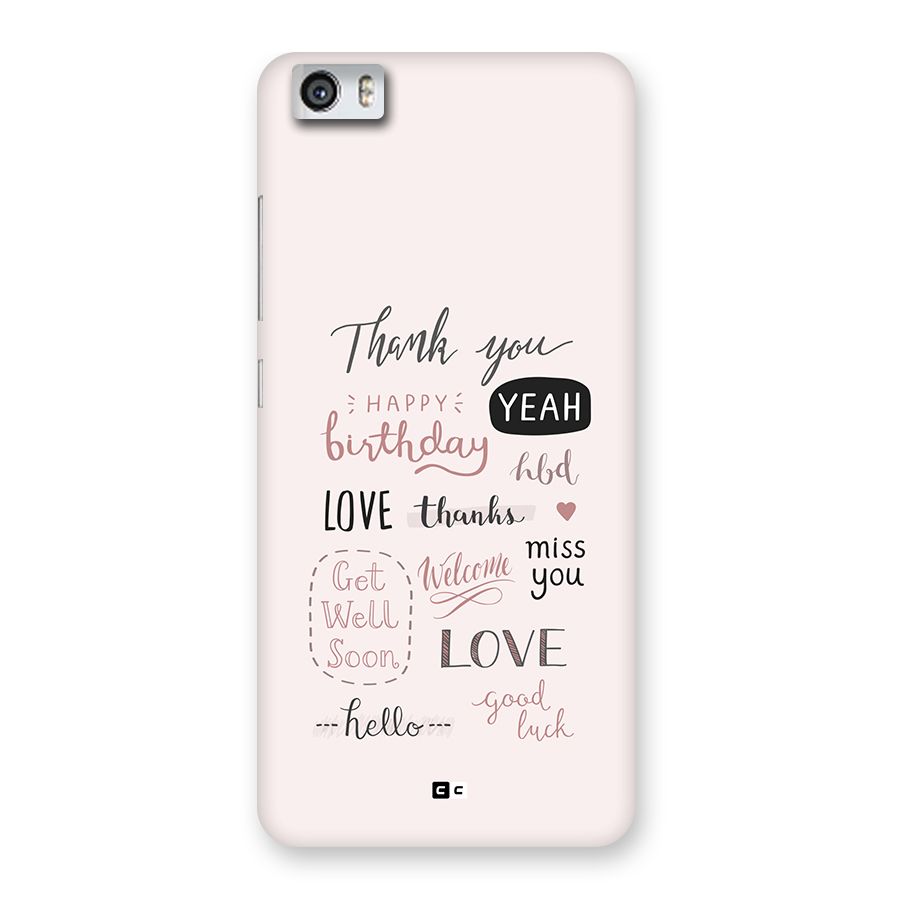 Cute Quotes Back Case for Redmi Mi 5