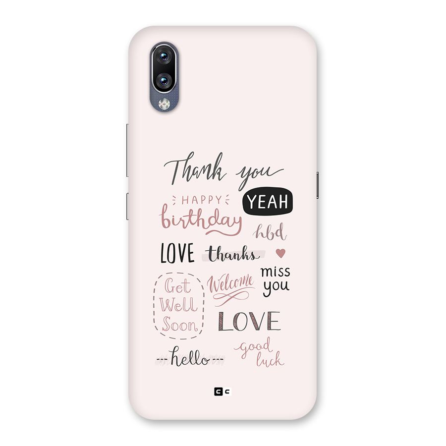 Cute Quotes Back Case for Vivo NEX