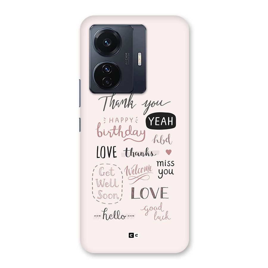 Cute Quotes Back Case for Vivo T1 Pro