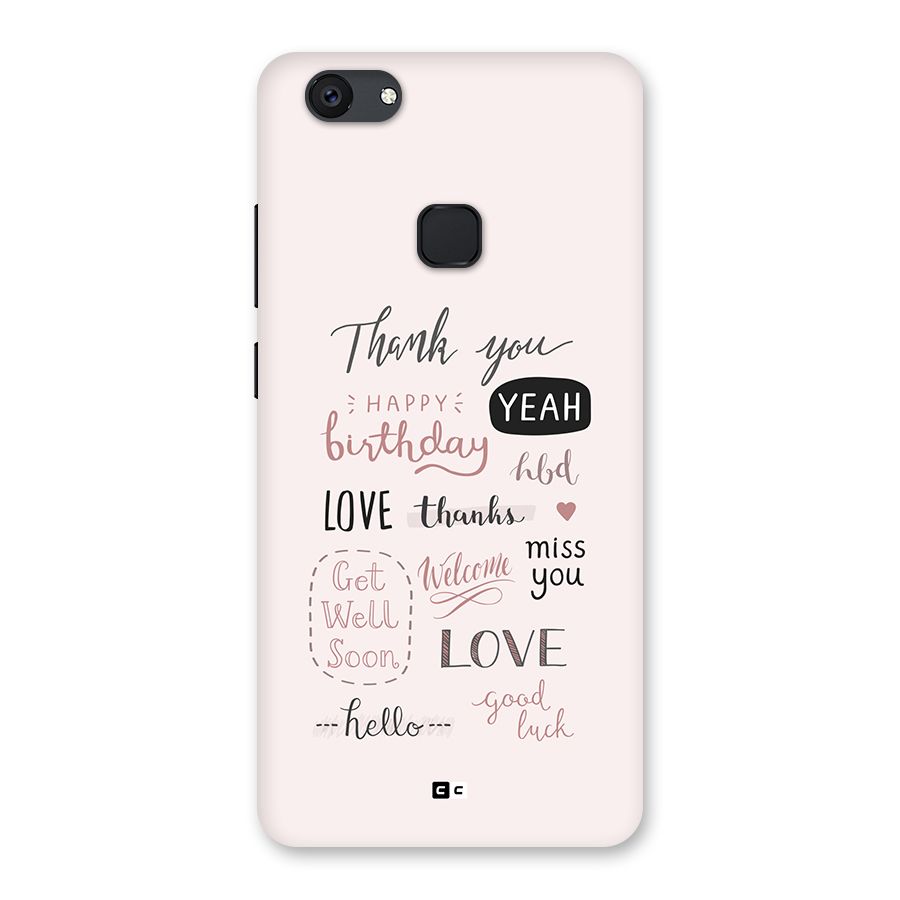 Cute Quotes Back Case for Vivo V7 Plus