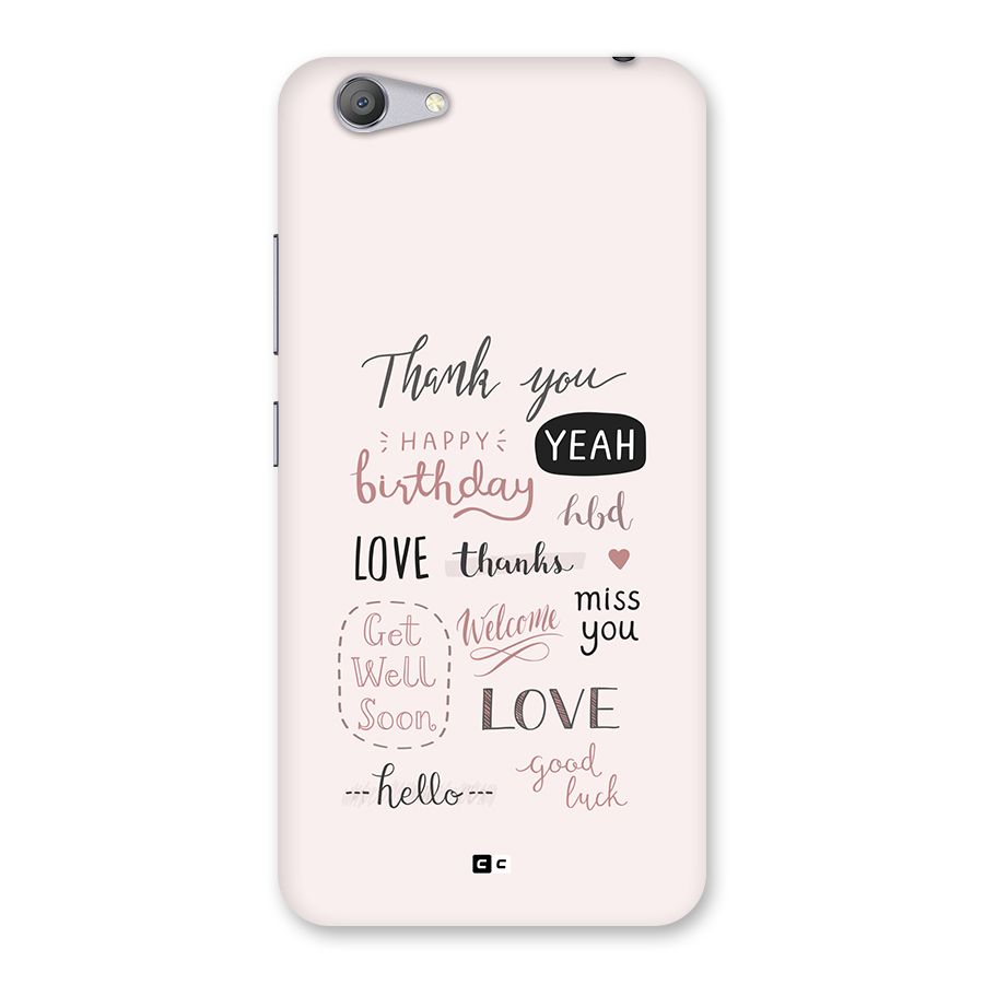 Cute Quotes Back Case for Vivo Y53