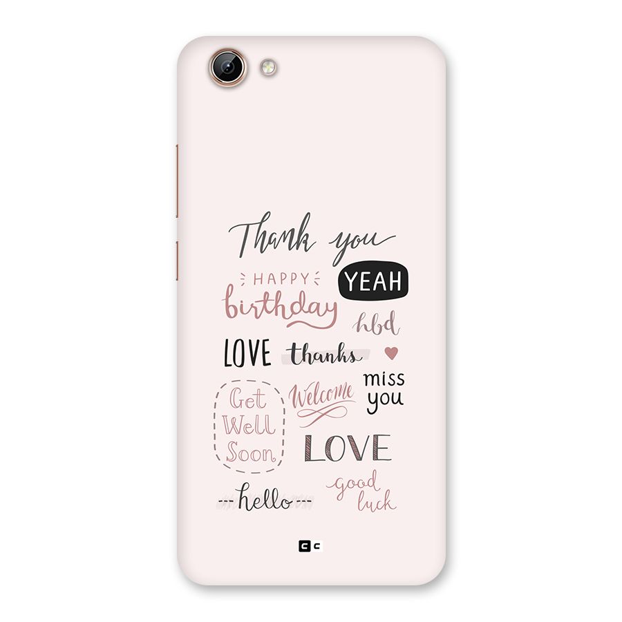 Cute Quotes Back Case for Vivo Y71