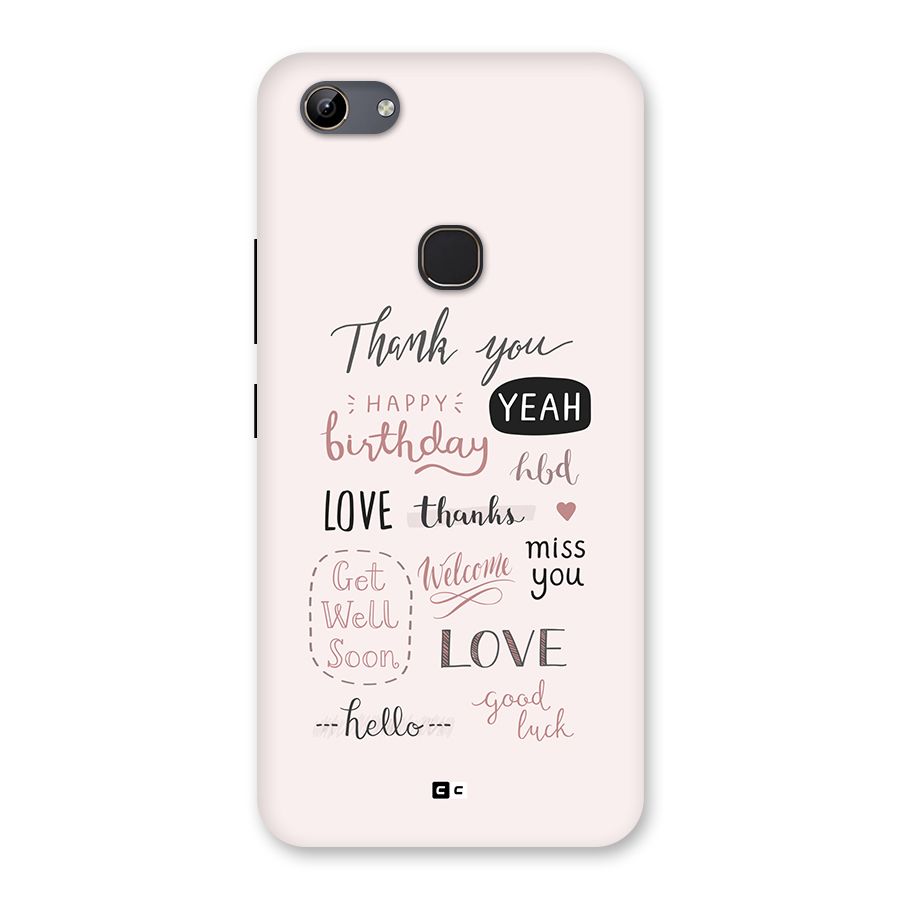 Cute Quotes Back Case for Vivo Y81