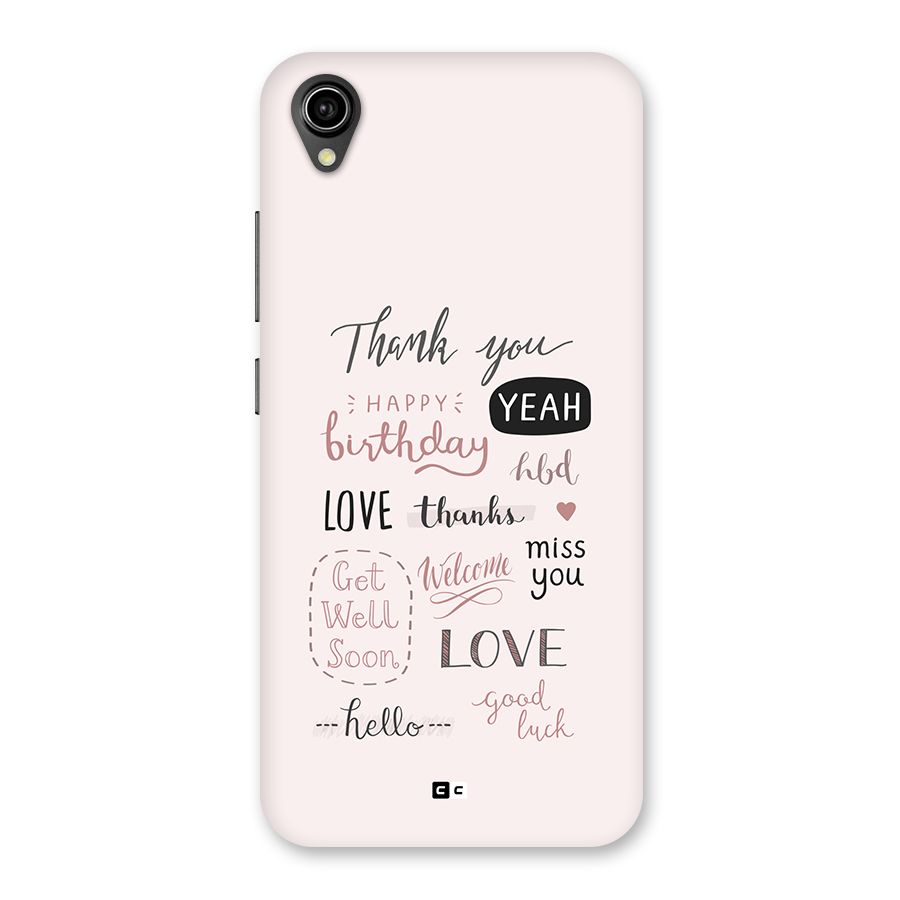 Cute Quotes Back Case for Vivo Y91i