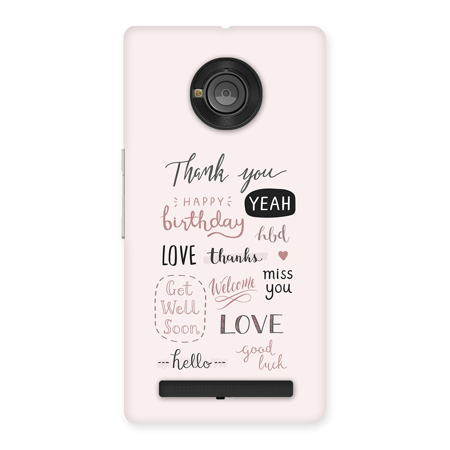 Cute Quotes Back Case for Yuphoria