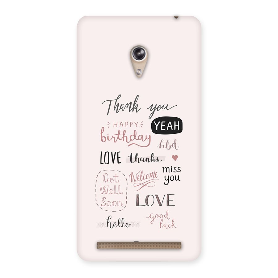 Cute Quotes Back Case for Zenfone 6