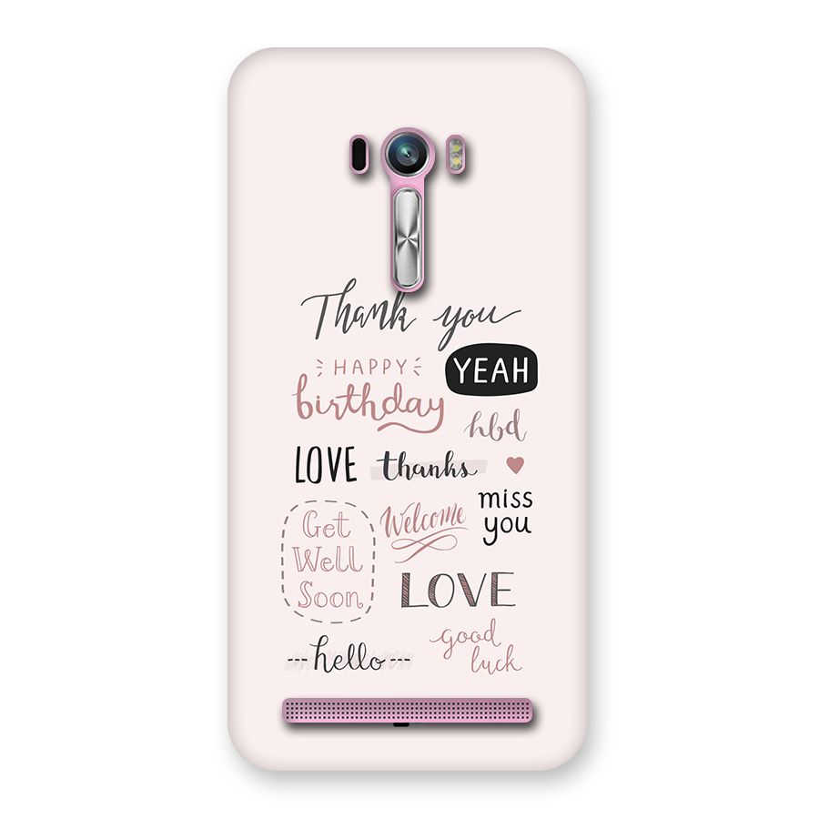 Cute Quotes Back Case for Zenfone Selfie