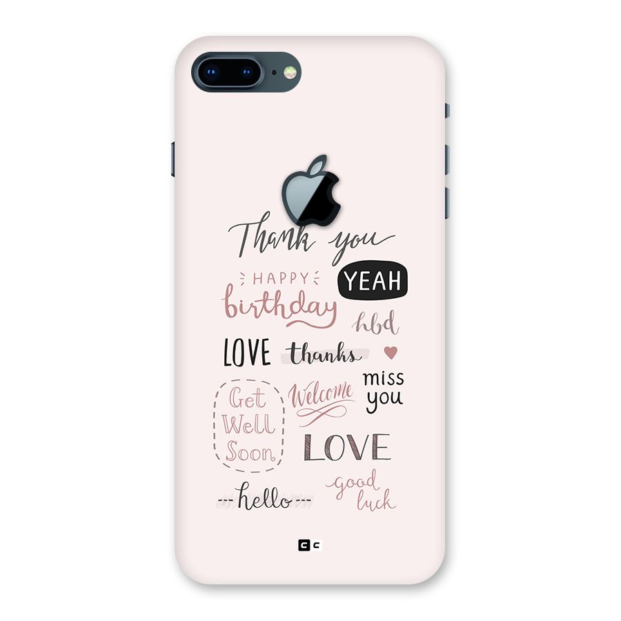 Cute Quotes Back Case for iPhone 7 Plus Apple Cut