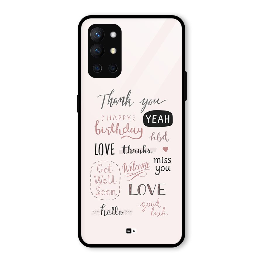 Cute Quotes Glass Back Case for OnePlus 9R